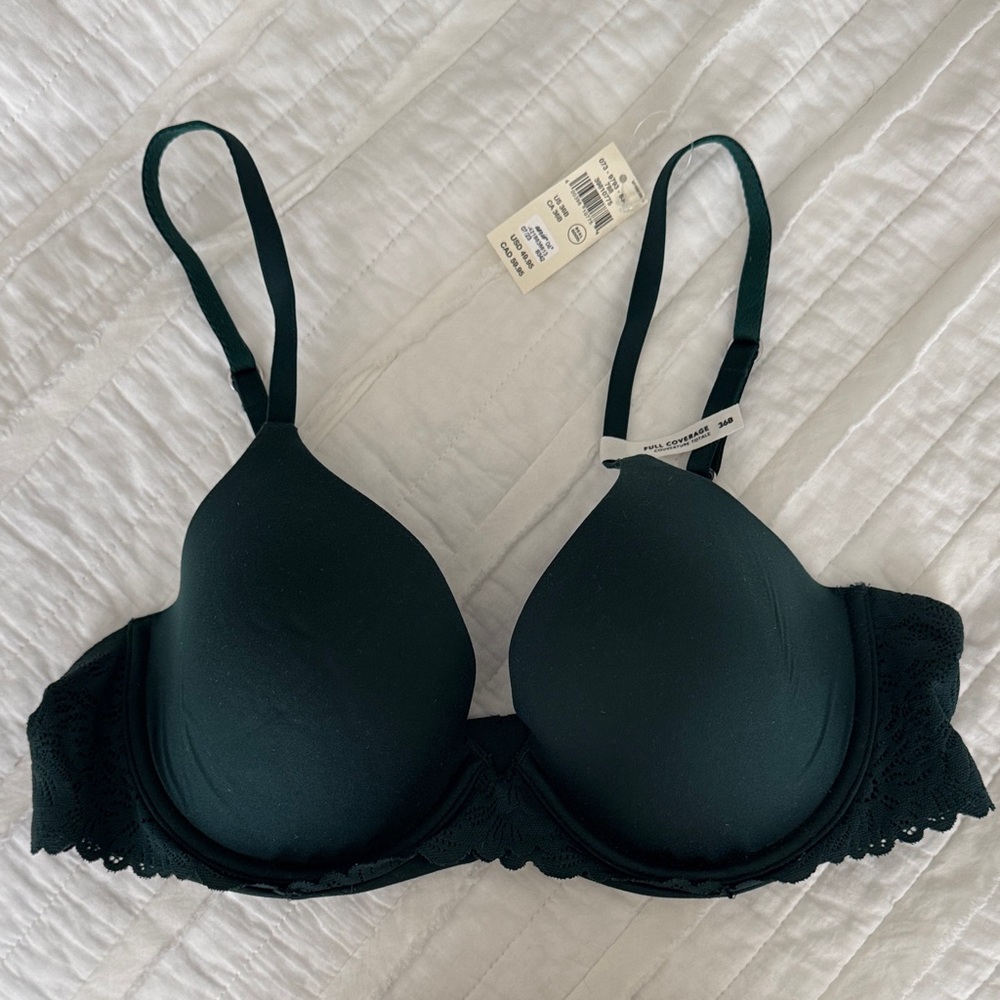 NWT Aerie Black Lace Detail Bra